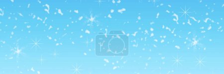 beautiful falling Christmas snow on a blue background. Abstraction. Design. Blue background. Sequins, snowflakes, stars