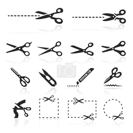 Scissors Icons set