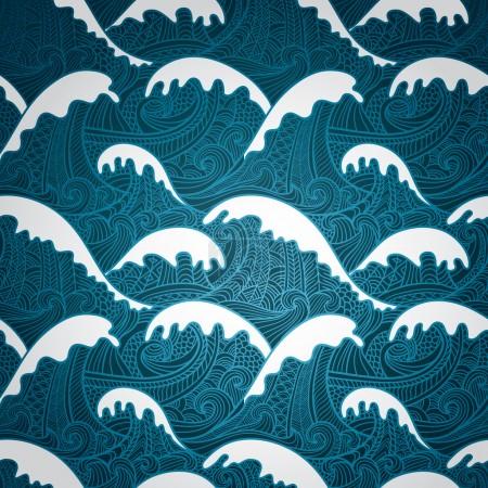 waves seamless pattern