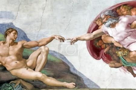 The Creation of Adam in Sistine Chapel