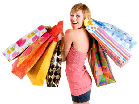 Young Woman on a Shopping Spree