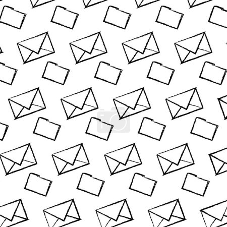 grunge e-mail message letter text background vector illustration