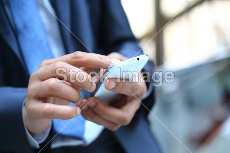 man using mobile smart phone
