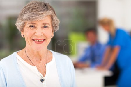 senior woman in doctor's office