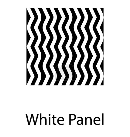 Glyph vector icon of white panel.