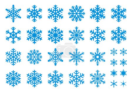 30 Vector Snowflakes Set