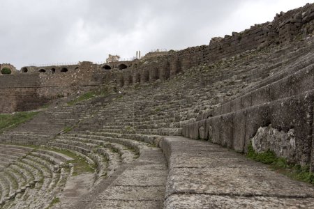 Pergamon Acient City Acropolis Historical Amphitheater, Acropolis Bergama in TURKEY