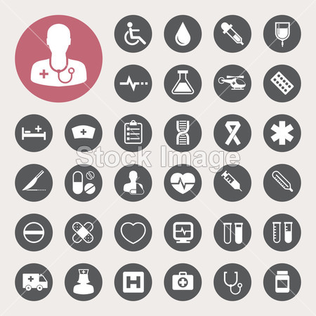 Medical icons set,Illustration