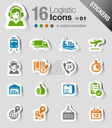 Stickers - Logistic and Shipping icons