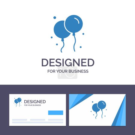 Creative Business Card and Logo template Balloon, Fly, Ireland V