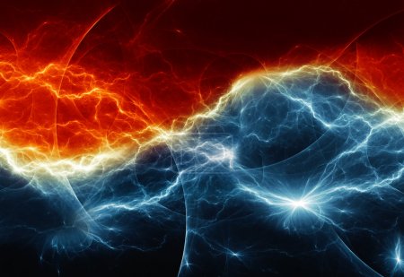 Fire and ice fractal lightning