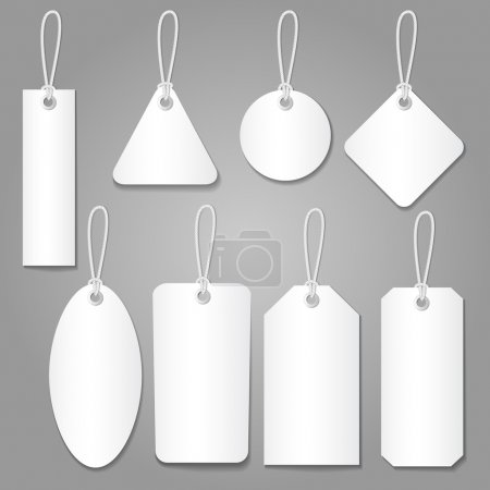 Blank labels template price tags set vector