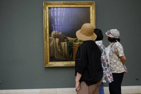 Visitors take a tour at the Royal Museums of Fine Arts of Belgium in Brussels on June 1st, 2019.