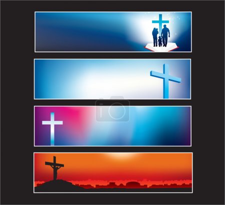 Website banner set for modern christian