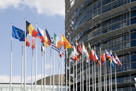 Europarliament and flags