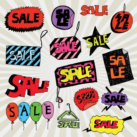 Set of Sale Banners Colorful