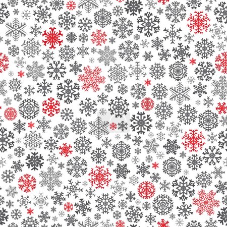Christmas seamless pattern from snowflakes
