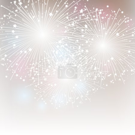Starry fireworks background with place for text