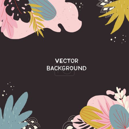 Flat style floral background