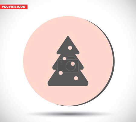 Christmas tree vector icon , lorem ipsum Flat design