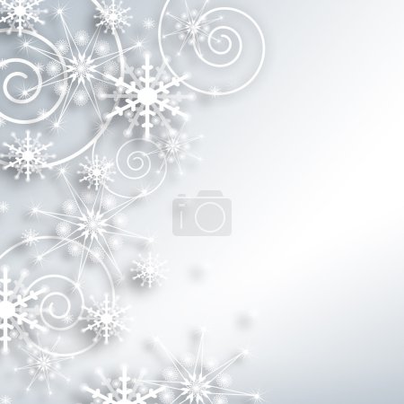 Abstract Christmas snowflakes background