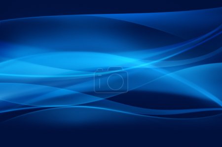 Abstract blue background, wave, veil or smoke texture - computer generated