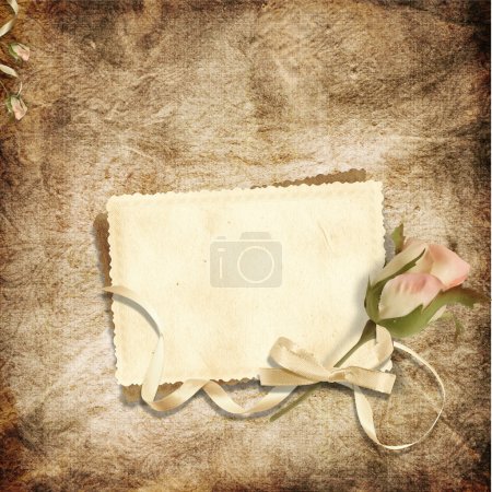 Beautiful card for congratulations or invitation on the vintage background