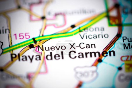 Nuevo X-Can. Mexico on a map
