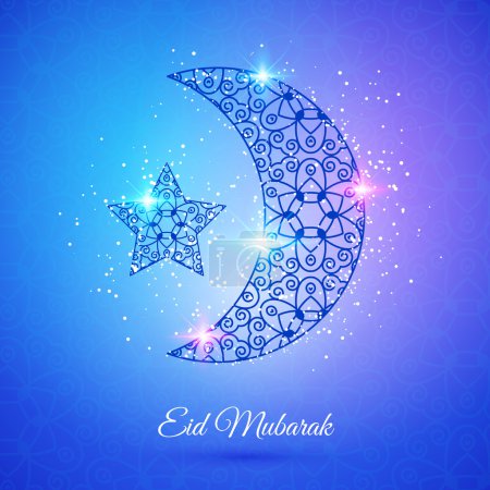 Moon for Muslim community festival Eid Mubarak