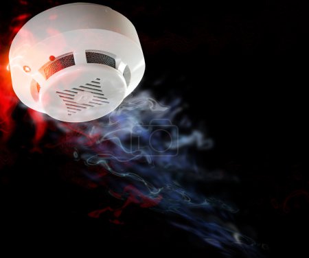 Smoke detector. Alarm and smoke in case of fire.