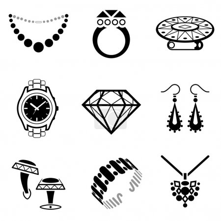 Set of jewelry icons