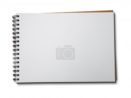 White paper notebook horizontal