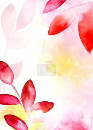 Red and yellow leaves background