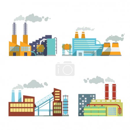 Building industry icons set