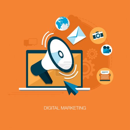 Digital marketing concept illustration