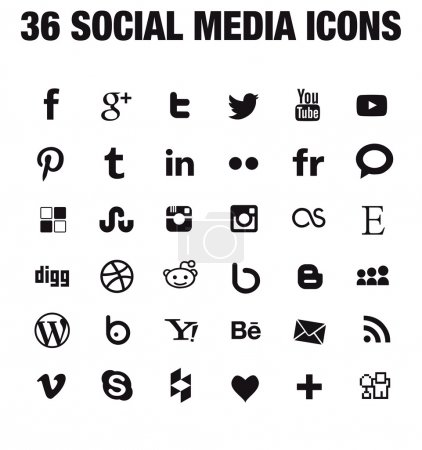 36 Social media icons - new version