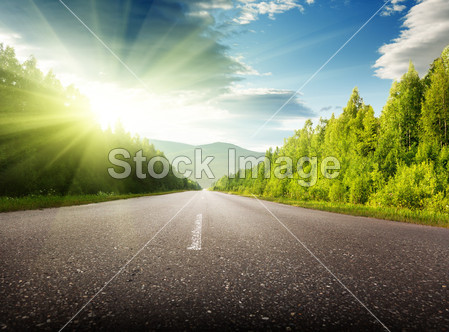 Road in Russian mountains