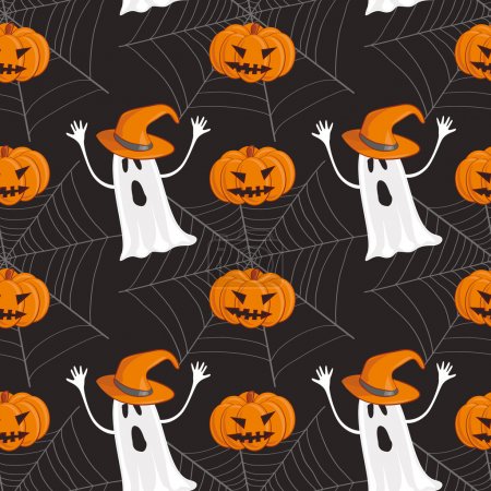 Seamless Halloween pattern background