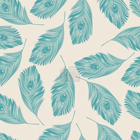 Seamless peacock pattern