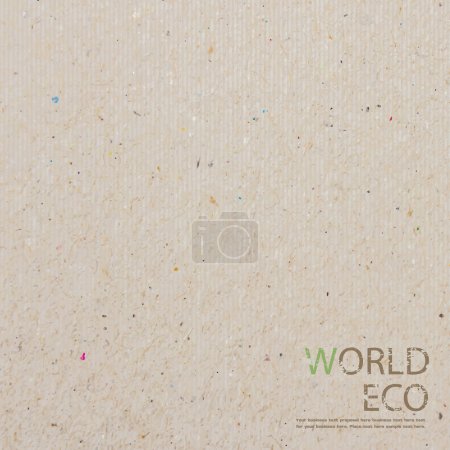 world map recycled paper craft stick on white background 
