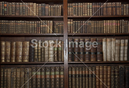 Old books in old library