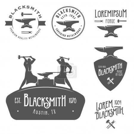 Vintage blacksmith design elements