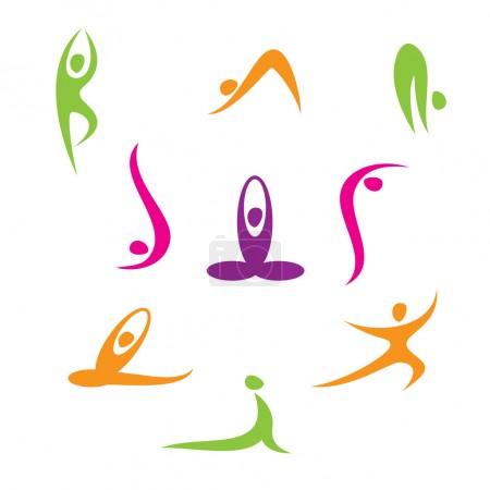 Yoga - a set of icons
