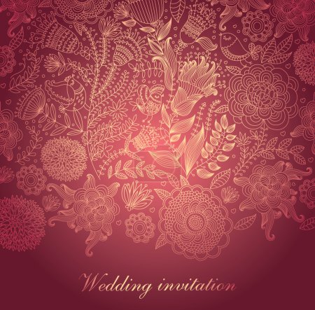 Ornamental wedding invitation