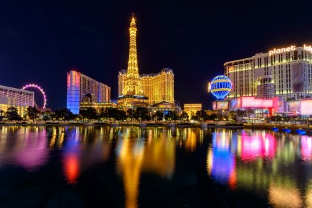 Night illumination, casino, Las Vegas Strip, Nevada, USA
