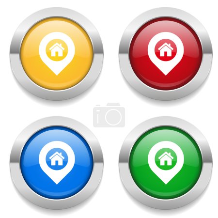 Buttons with home pin icons
