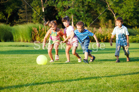 Kids with ball