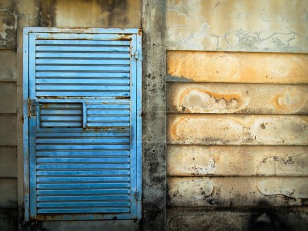 Old Blue steel door