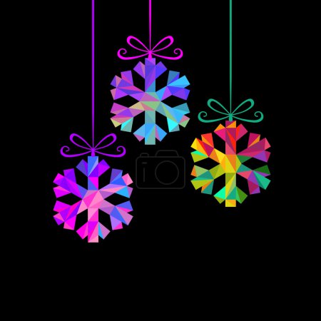 Color chrismas decoration - snowflakes