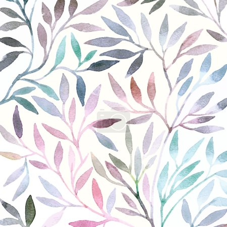 Watercolor floral pattern.